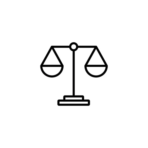 Ikona Měřítka Ikona Měřítka Práva Značka Symbol Spravedlnosti — Stockový vektor