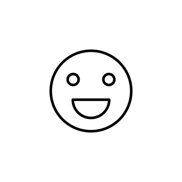 Smileikon Smil Emotikon Ikon Reaksjonsskilt Symbol – stockvektor