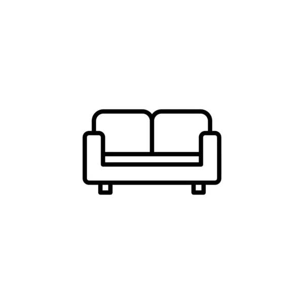 Значок Дивана Знак Дивана Символ Значок Мебели — стоковый вектор