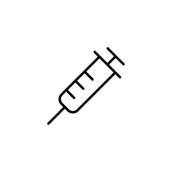 Значок Шприца Знак Єкції Символ Значок Вакцини — стоковий вектор