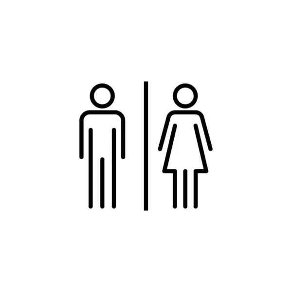 厕所的图标 女孩和男孩的洗手间标志和符号 浴室标志 — 图库矢量图片