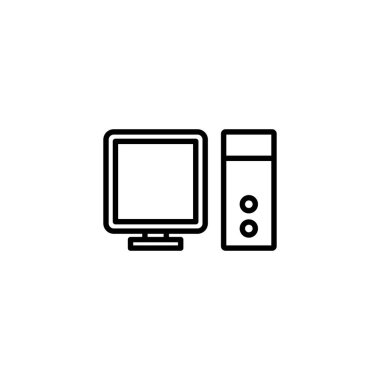 Bilgisayar simgesi. bilgisayar izleme işareti ve simgesi