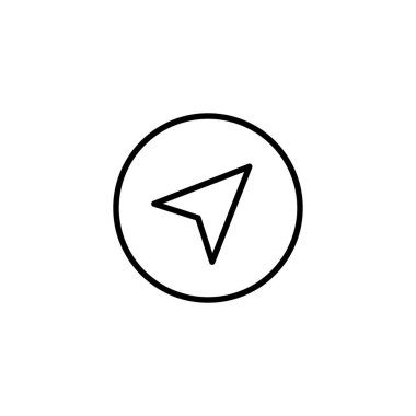 Pusula simgesi. ok pusula simgesi işareti ve sembolü