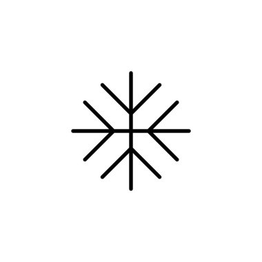 Kar ikonu. kar tanesi işareti ve sembol