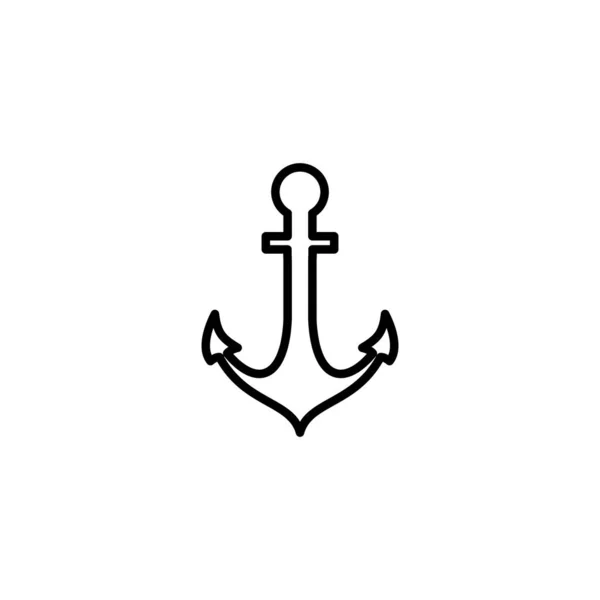Anker Symbol Ankerzeichen Und Symbol Ikone Der Ankermarine — Stockvektor