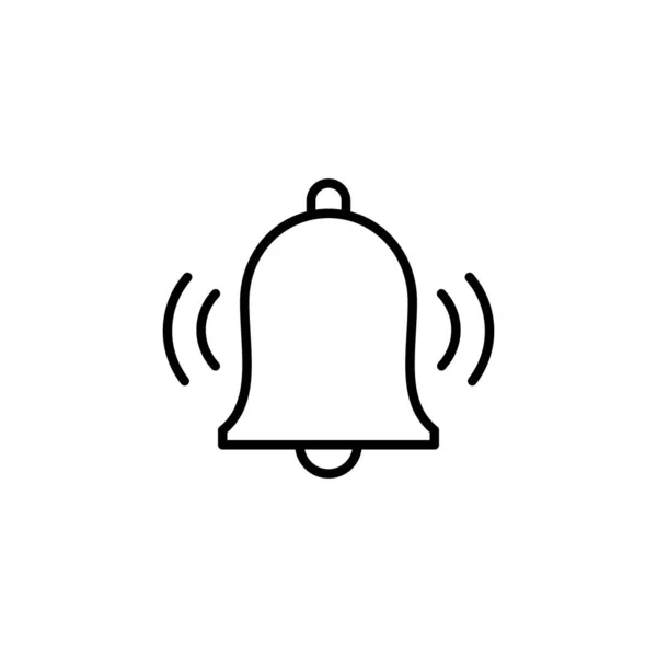 Glockensymbol Benachrichtigungsschild Und Symbol Für Die Gestaltung Der Website — Stockvektor