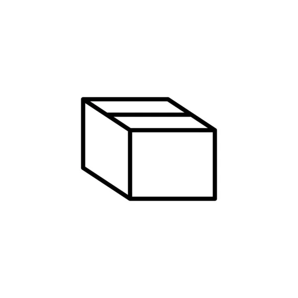 ボックスアイコン ボックスサインとシンボル小包パッケージ — ストックベクタ