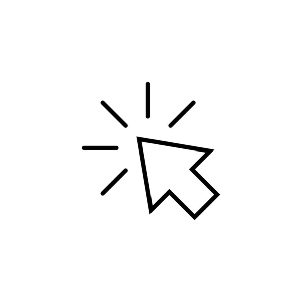 Kliknij Ikonę Znak Strzałki Wskaźnik Symbol Ikona Kursora — Wektor stockowy