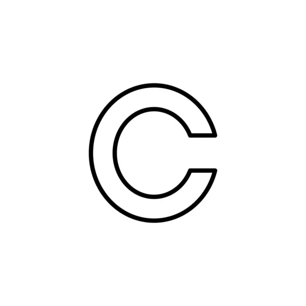 Icono Copyright Signo Símbolo Derechos Autor — Archivo Imágenes Vectoriales