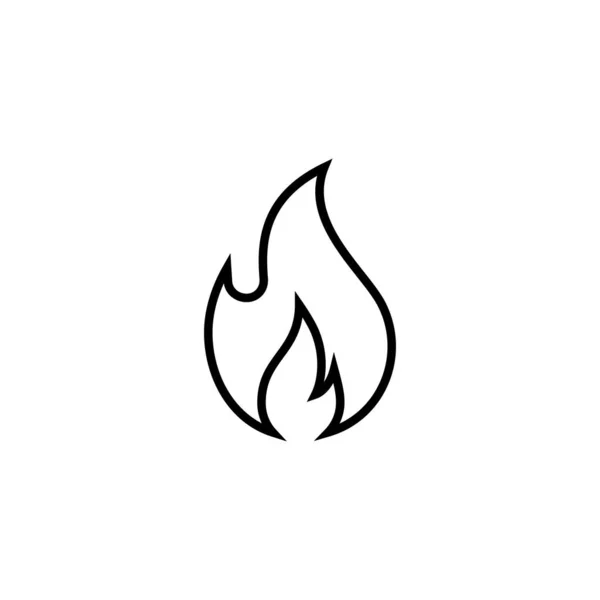 Ikona Ognia Znak Symbol Pożaru — Wektor stockowy