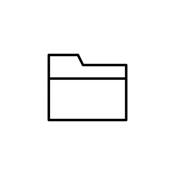 Icône Dossier Signe Symbole Dossier — Image vectorielle