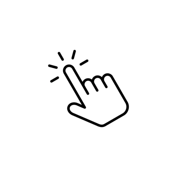 Піктограма Ручного Клацання Знак Вказівника Символ Значок Ручного Курсора — стоковий вектор