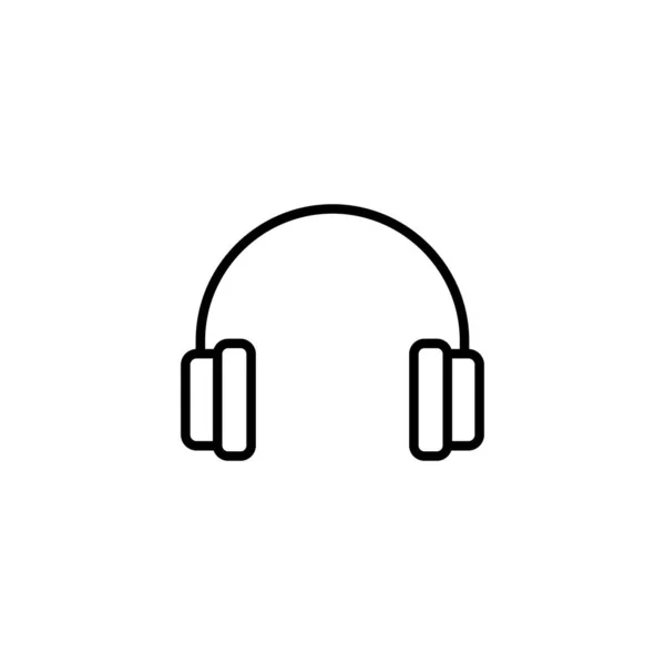 Kopfhörer Symbol Zeichen Und Symbol Für Headset — Stockvektor