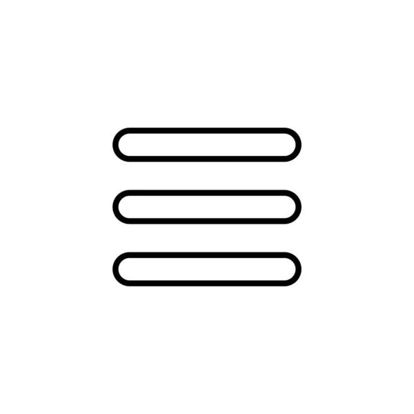 Menu Icône Signe Symbole Menu Web Symbole Menu Hamburger — Image vectorielle