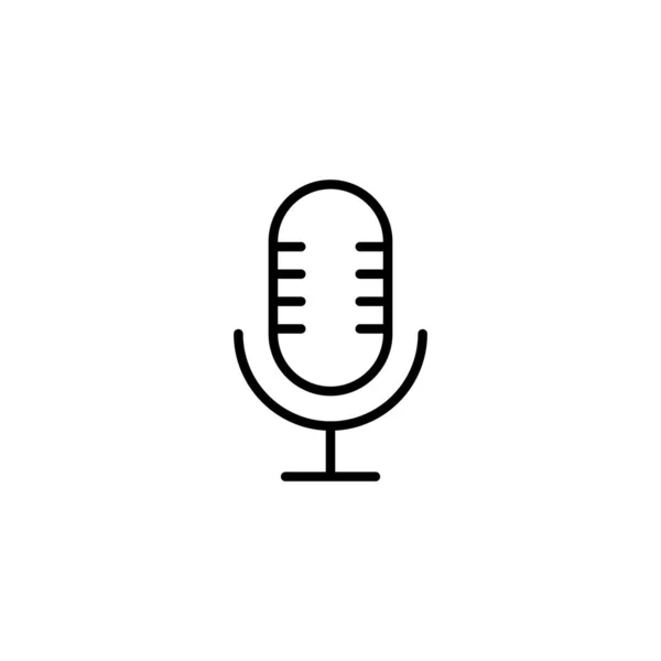 Mikrofon Ikon Karaoke Jel Szimbólum — Stock Vector