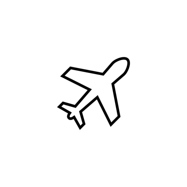 Значок Самолета Вывеска Символ Самолета Символ Полёта Поездка Оплайн — стоковый вектор