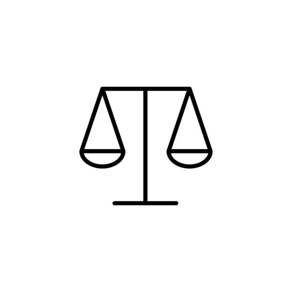 Mérleg Ikon Jogléptékű Ikon Igazságügyi Jel Szimbólum — Stock Vector