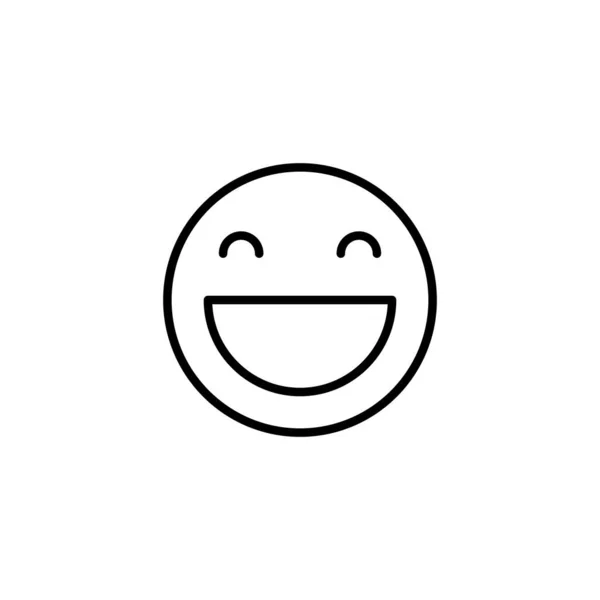 Ikona Uśmiechu Uśmiech Ikona Emotikony Znak Zwrotny Symbol — Wektor stockowy