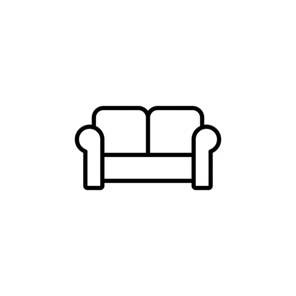 Sofa Symbol Sofa Zeichen Und Symbol Möbel Ikone — Stockvektor