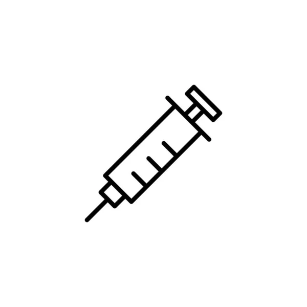 Ikona Stříkačky Injekční Značka Symbol Ikona Vakcíny — Stockový vektor