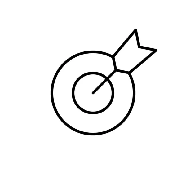 Icône Cible Objectif Icône Vecteur Signe Symbole Marketing Cible — Image vectorielle