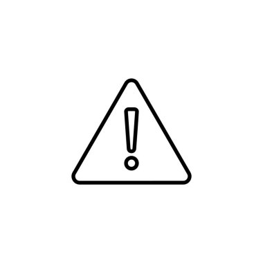 Ünlem tehlike işareti. Dikkat işareti ve sembol. Tehlike uyarısı işareti