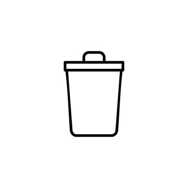 Çöp ikonu. Çöp kutusu simgesi. İşareti ve sembolü sil.