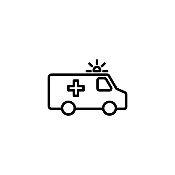 Icône Ambulance Ambulance Camion Signe Symbole Ambulance Voiture — Image vectorielle