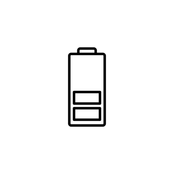 Значок Батареи Знак Зарядки Аккумулятора Символ Уровень Заряда Батареи — стоковый вектор