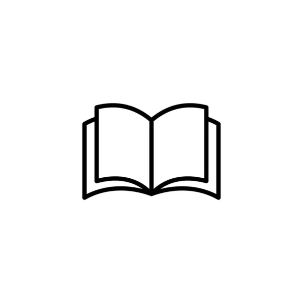 Icône Livre Signe Symbole Livre Ouvert Icône Ebook — Image vectorielle