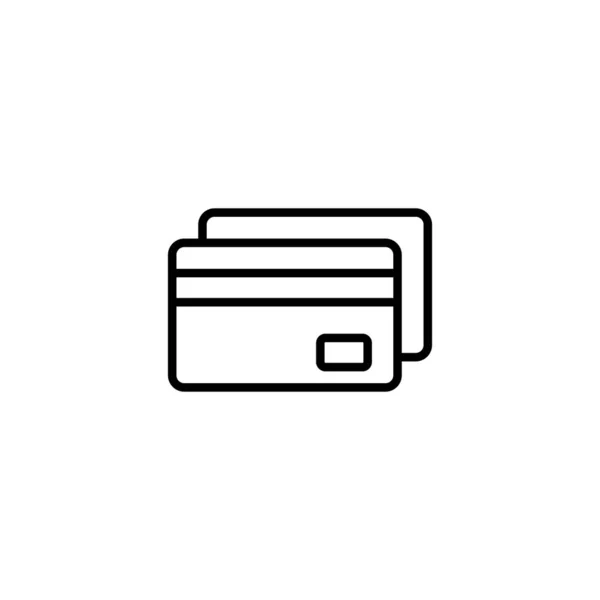 Kreditkortsikonen Betalningsskylt Och Symbol För Kreditkort — Stock vektor