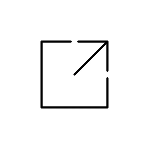Icona Del Link Esterno Segno Collegamento Simbolo Simbolo Collegamento Ipertestuale — Vettoriale Stock