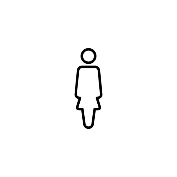 Icono Femenino Mujer Signo Símbolo — Vector de stock
