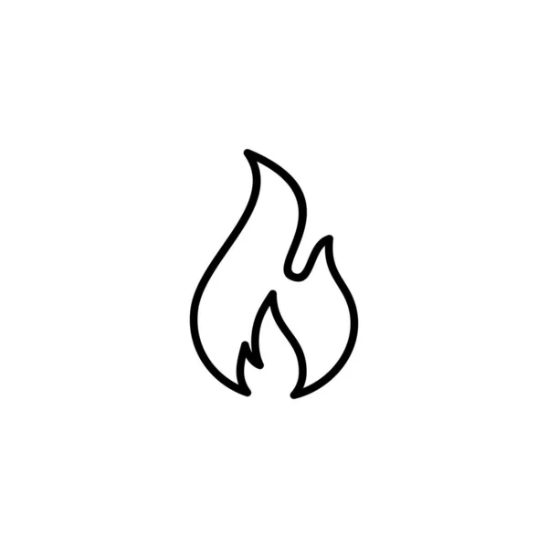 Ikona Ognia Znak Symbol Pożaru — Wektor stockowy