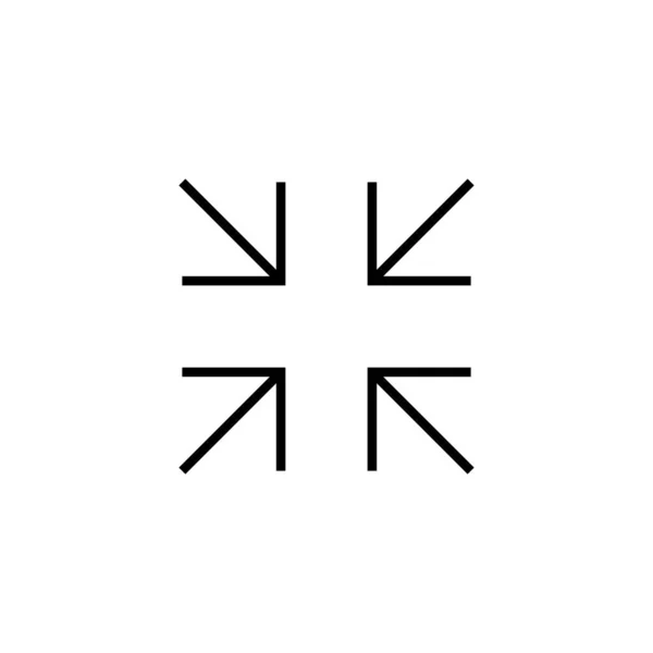 Icono Pantalla Completa Expanda Signo Símbolo Pantalla Completa Flechas Símbolo — Archivo Imágenes Vectoriales
