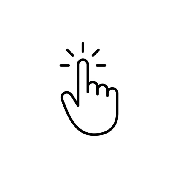 Εικονίδιο Δρομέα Χεριών Σύμβολο Δρομέα Και Σύμβολο Κλίκ Εικονιδίου Δρομέα — Διανυσματικό Αρχείο