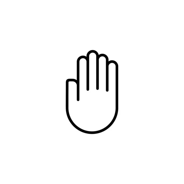 Ícone Mão Sinal Mão Símbolo Gesto Mão — Vetor de Stock