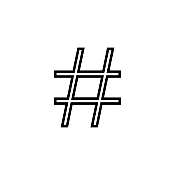 Ícone Hashtag Hashtag Sinal Símbolo — Vetor de Stock