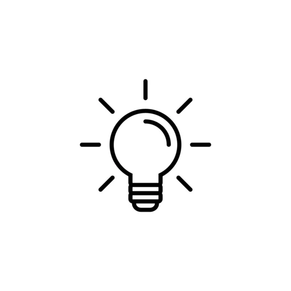 Een Lampicoon Lampteken Symbool Ideeënsymbool — Stockvector