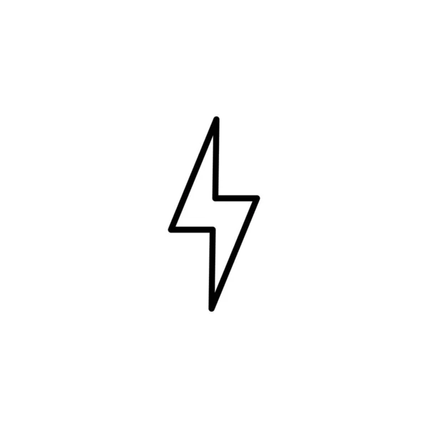 Піктограма Блискавки Електричний Знак Символ Значок Живлення Енергетичний Знак — стоковий вектор