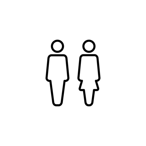 Icône Homme Femme Signe Symbole Masculin Féminin Filles Garçons — Image vectorielle