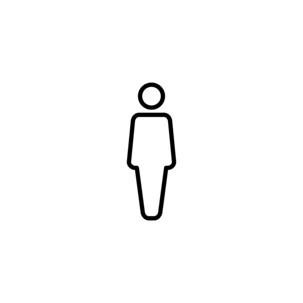 Icona Dell Uomo Segno Simbolo Maschile Simbolo Umano — Vettoriale Stock