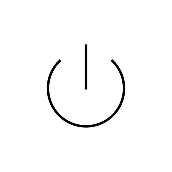Icono Poder Interruptor Encendido Signo Símbolo Energía Eléctrica — Vector de stock
