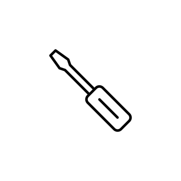 Cacciavite Icon Tools Segno Simbolo — Vettoriale Stock