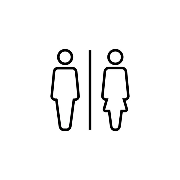 トイレのアイコン 女の子と男の子のトイレの看板やシンボル バスルームのサイン Lavatory — ストックベクタ