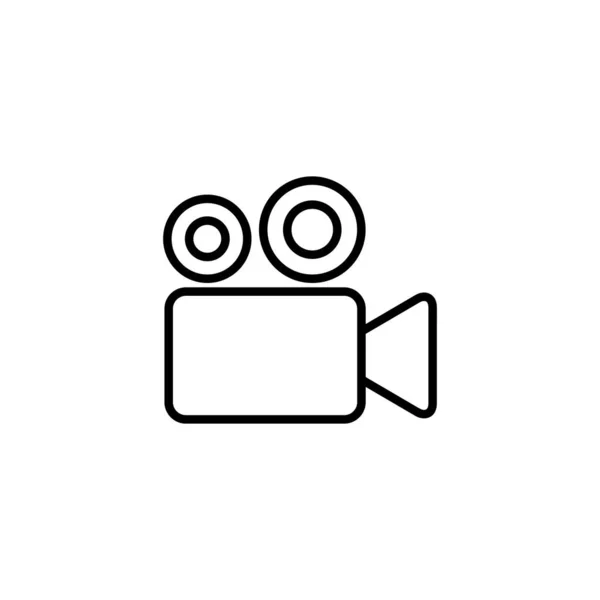 Иконка Видео Знак Символ Видеокамеры Вывеска Кино — стоковый вектор