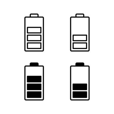 Battery icon vector for web and mobile app. battery charging sign and symbol. battery charge level