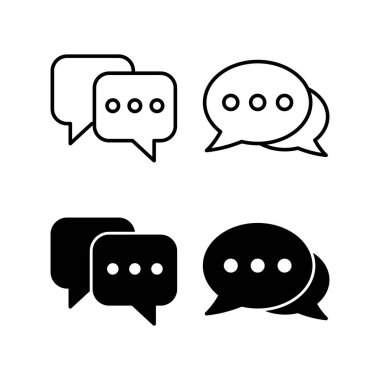 Chat icon vector for web and mobile app. speech bubble sign and symbol. comment icon. message