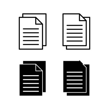 Document icon vector for web and mobile app. Paper sign and symbol. File Icon