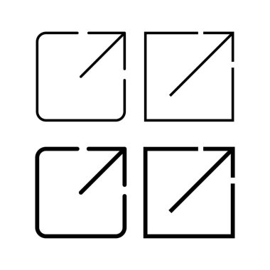 External link icon vector for web and mobile app. link sign and symbol. hyperlink symbol